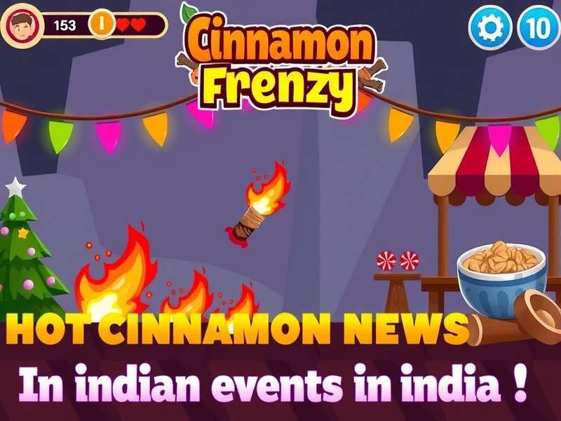Hot Cinnamon Frenzy gameplay screenshot showing vibrant colors and action